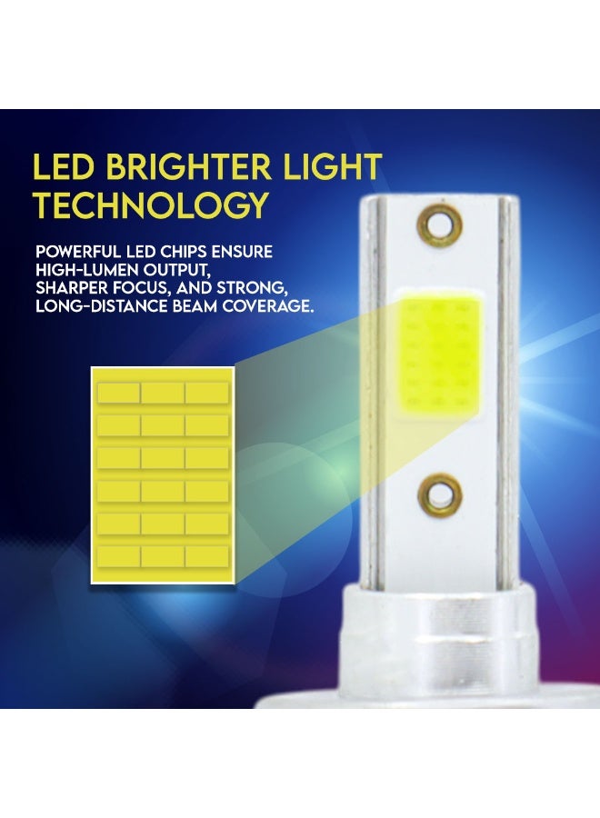 Pack of 2 C6 360° High Power LED Headlight Bulbs – H7 | 36W | Single Beam | 6000K Without Driver | 6-Month International Warranty - Image 2